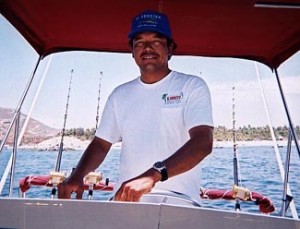 Captain Salvador at the helm of El Budster.